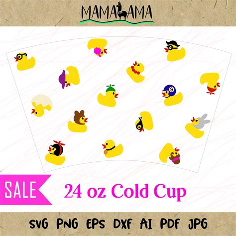 Oz Cup Wrap Customized Rubber Ducks Png Starbucks Tumbler