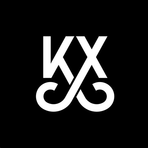 Kx Letter Logo Design On Black Background Kx Creative Initials Letter Logo Concept Kx Letter