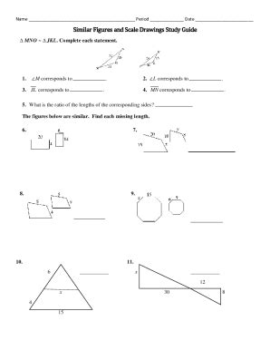 Fillable Online PDF Similar Figures And Scale Drawings Study Guide