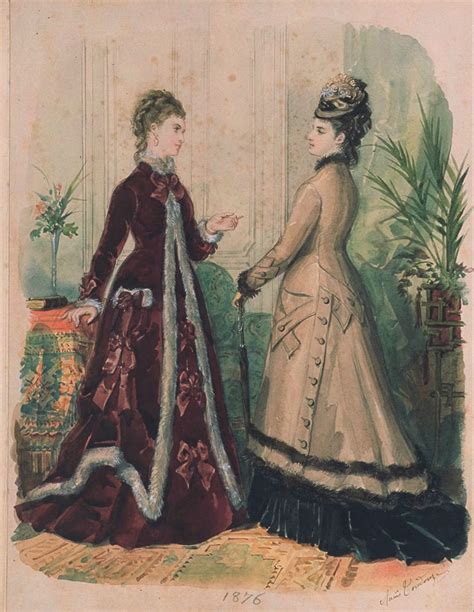 La Mode Illustrée 1876 Vintage costumes Victorian era fashion