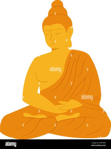 Golden Buddhist Monk Statue Stock Vector Images Alamy