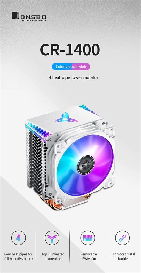 Jonsbo Cr Argb Cpu Cooler Heat Pipe Tower V Pin Itx Air Cool