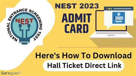 Nest 2023 Admit Card Out Hall Ticket Direct Download Link Here