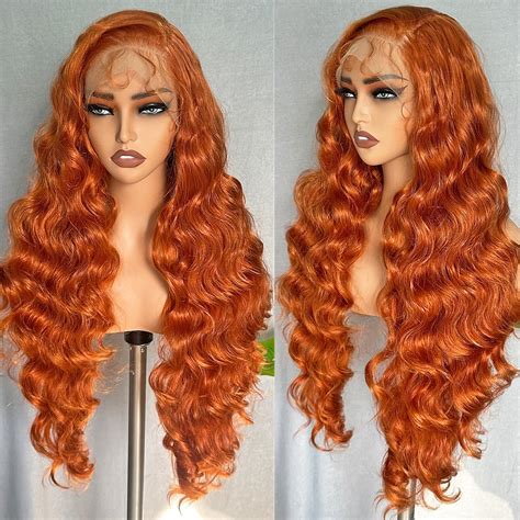 Amazon SOKU 13x6 Lace Frontal Wig 32 Inch Ginger Body Wave