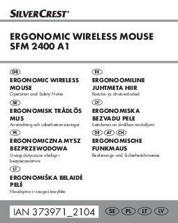 Silvercrest Sfm A Ergonomic Wireless Mouse Instruction Manual