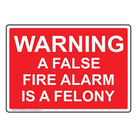 Fire Alarm Safety Sign