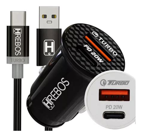 Carregador Celular Carro Veicular Turbo 38w Saída Usb c Cabo MercadoLivre