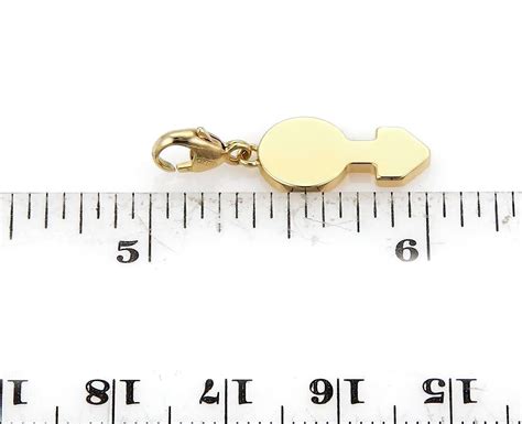 Cartier Male Symbol 18k Yellow Gold Charm Pendant Gem