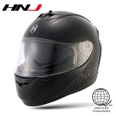 Hnj M Plain Men S Full Face Motorcycle Helmet Dual Visor Motor