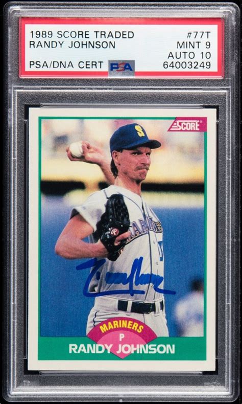 Randy Johnson Signed Score T Rc Psa Pristine Auction