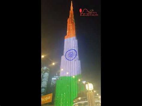 Burj Khalifa Illuminated with Indian National Flag | Republic Day 2021 ...