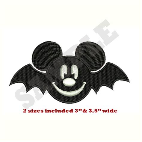 Mickey Mouse Bat Machine Embroidery Design - Etsy