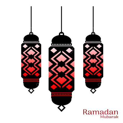 Símbolo De La Linterna Del Ramadán Mubarak Con Luz Roja Png Linterna