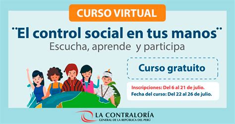 Curso Virtual Gratuito CONTRALORÍA El Control Social en tus Manos