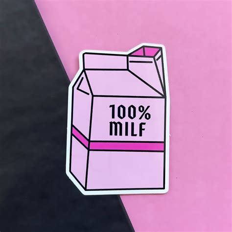 MILF Sticker 100 MILF Carton Vinyl Sticker I Love Hot Moms Sticker Milk Carton Sticker Milf