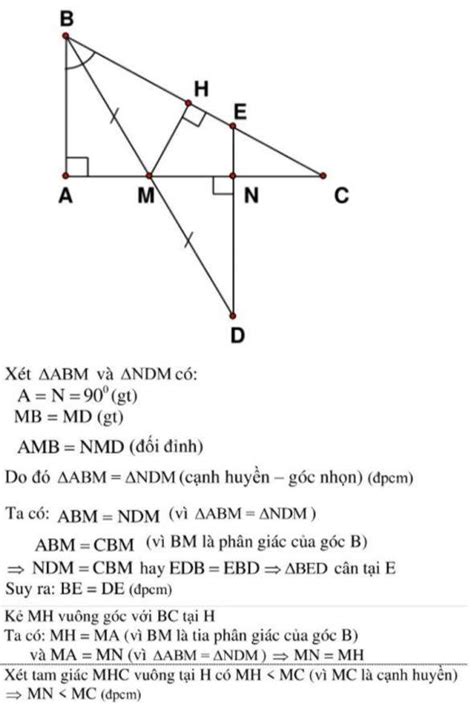 Cho Tam Giác Abc Vuông Tại A Ab