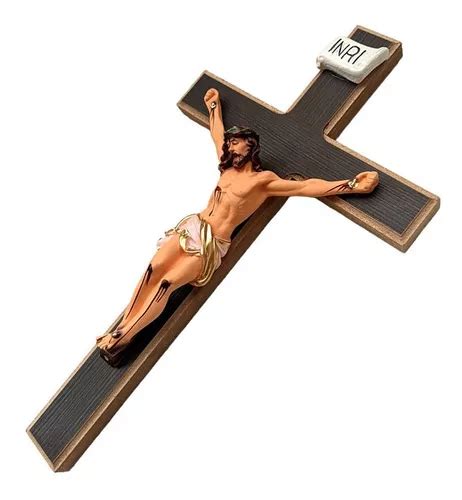 Cruz Madeira Parede Crucifixo De Pendurar Pequeno 31cm Parcelamento