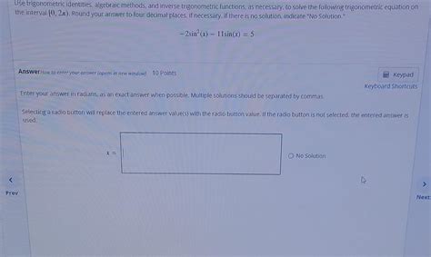 Solved Use Trigonometric Identities Algebraic Methods And Chegg