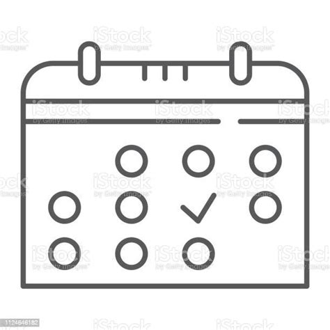 日曆細線圖示 月份和日期 提醒標誌 向量圖形 白色背景上的線性圖案向量圖形及更多10號圖片 10號 一週 事件 Istock