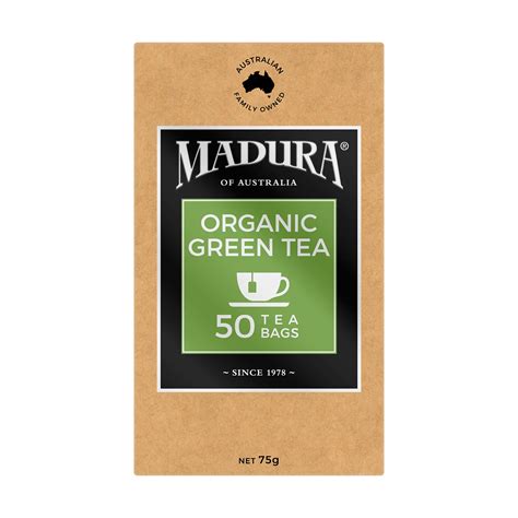 Organic Green 50 Tea Bags Madura Tea