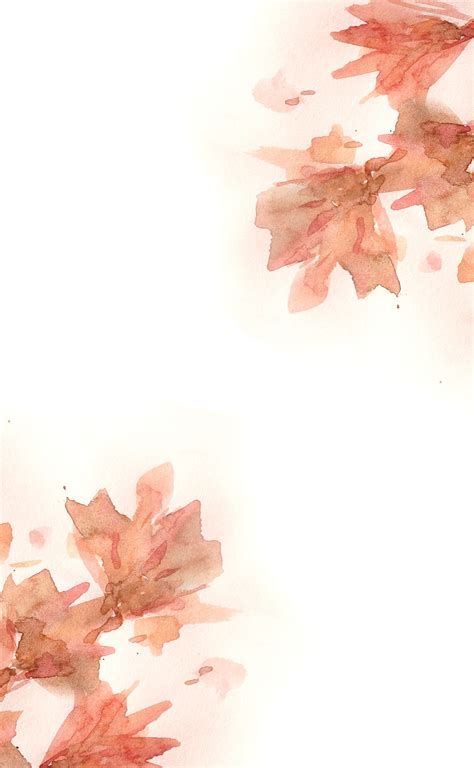 Watercolor Fall Leaves Wallpaper