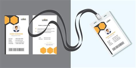 Carte D Identit En Plastique D Identification Avec Fermoir Et Cordes