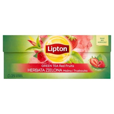 Lipton Herbata Zielona Malina I Truskawka G Torebek Promocja