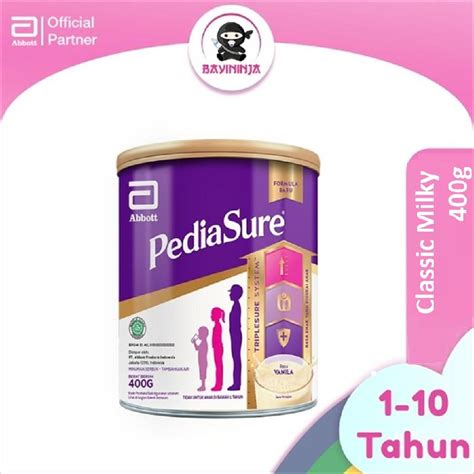 Jual PEDIASURE Triplesure Classic Milky Susu Tin 400 G Shopee Indonesia