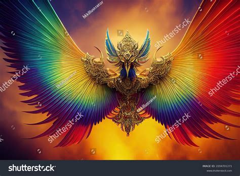 King Birds Garuda Thai Art Stock Illustration 2204701271 Shutterstock