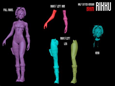 D File Rikku FFX Bikini Version Rikku FFX Pose Pose Big Pack D Printable Design