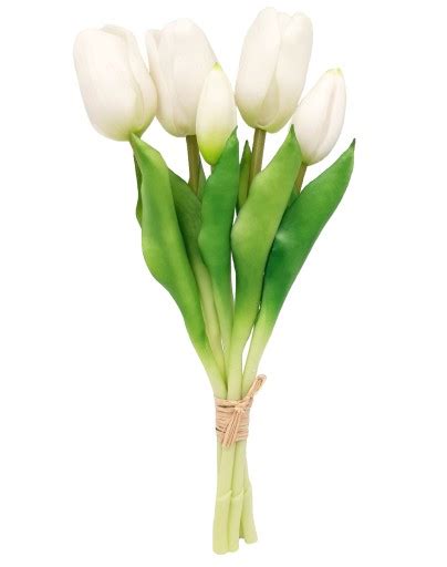 TULIPAN SILIKONOWY SZTUCZNE TULIPANY SILIKONOWE BUKIET 5 Sztuk 29 Cm