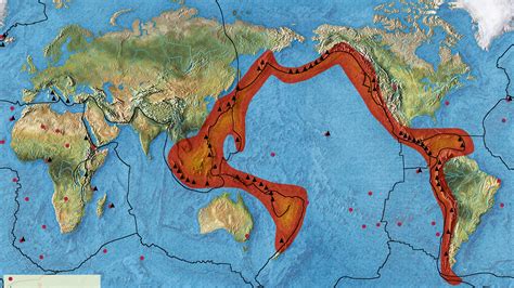 Ocean Volcanoes Map Wayne Baisey