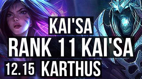 KAI SA Nami Vs KARTHUS Yuumi ADC 68 Winrate 11 2 2 Godlike