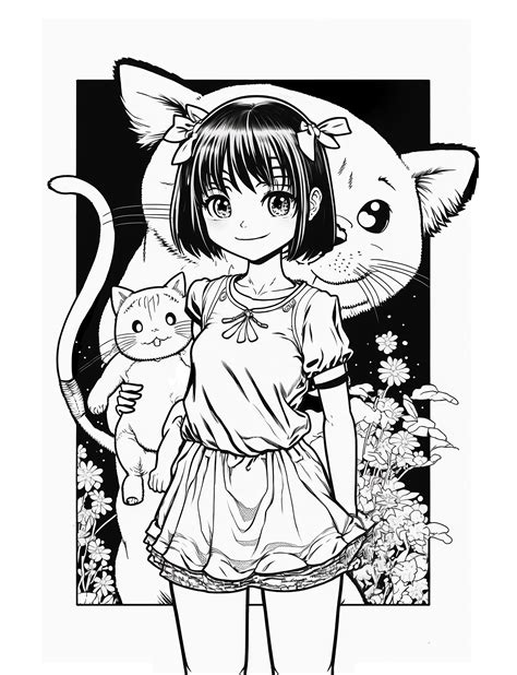 Cute Manga Girls Teens With Pets Animals Lovely Relaxing Artsy Manga ...