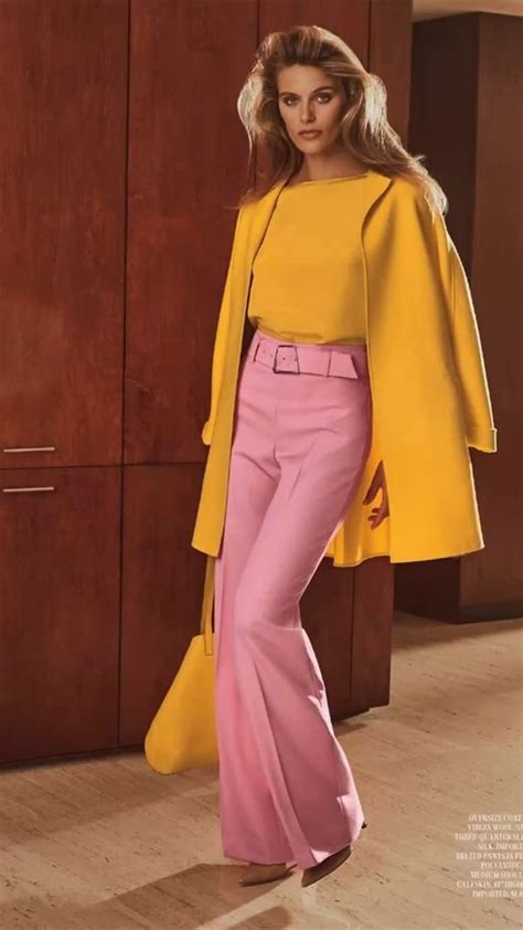 Pink and yellow outfit trendy inspo | Colored jeans outfits, Stylish ...