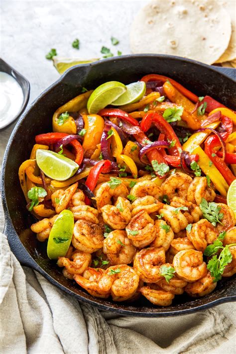 Skillet Shrimp Fajitas Easy Dinner Recipe No 2 Pencil