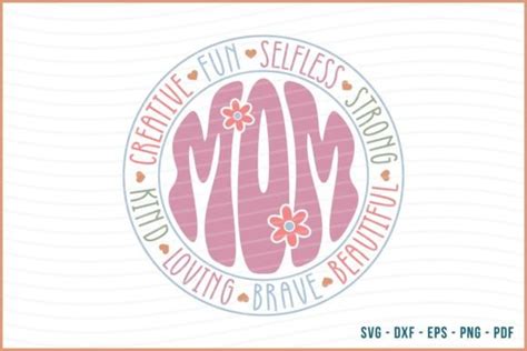 Mom Retro Svg Design Graphic By Beecraftr · Creative Fabrica