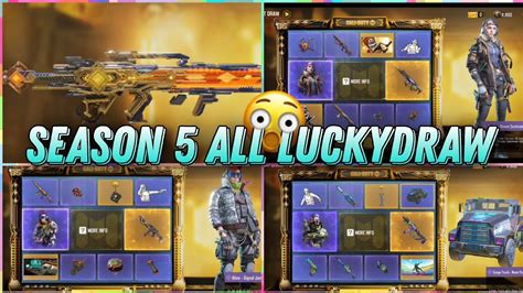 Codm Season 5 All Lucky Draw Lucky Draw Of Mythic Ffar 1 And Other