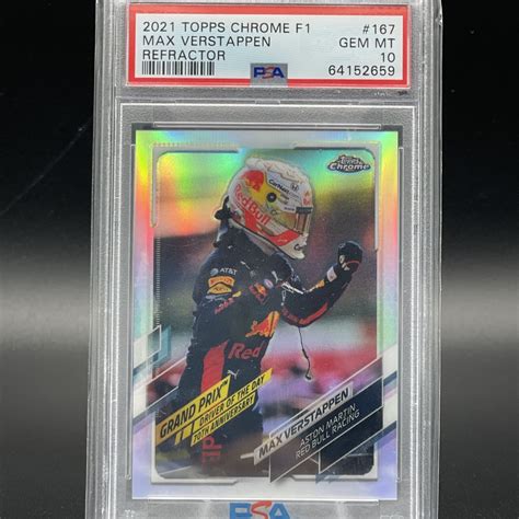 2021 Topps Chrome Formula 1 MAX VERSTAPPEN 167 REFRACTOR PSA 10 F1 EBay