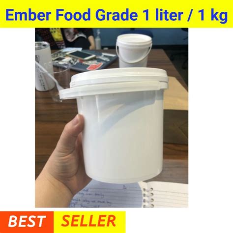 Jual Ember Plastik Food Grade Foodgrade 1 Liter 1 Kg 1kg Pail Makanan