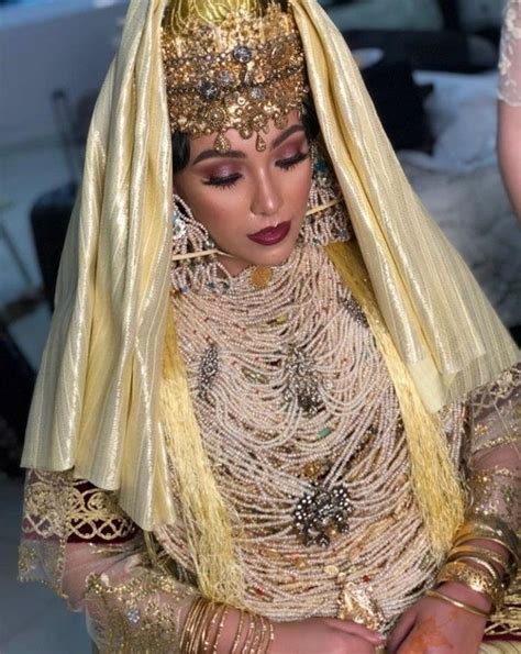 Algerian Bride In Traditional Algerian Chedda Of Tlemcen Fashion