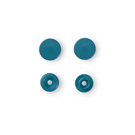 Boutons Pression Color Snaps Turquoise Fonc Mm Rond Les