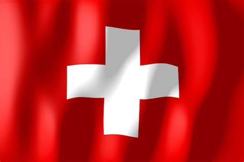 Premium Photo Switzerland Rippled Country Flag