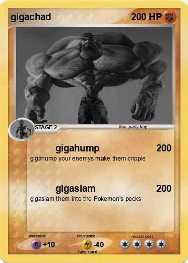 Pokémon Gigachad 22 22 Gigahump My Pokemon Card