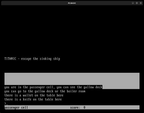 TITANIC - a GW Basic Adventure Game : ron77 : Free Download, Borrow ...