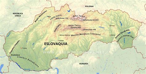 Mapa De Eslovaquia