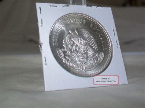 Mexico Silver Cinco Pesos Bu Brilliant Uncirculated