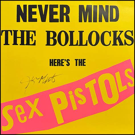 Sex Pistols Never Mind The Bollocks Signed Glen Matlock Rue Morgue Records