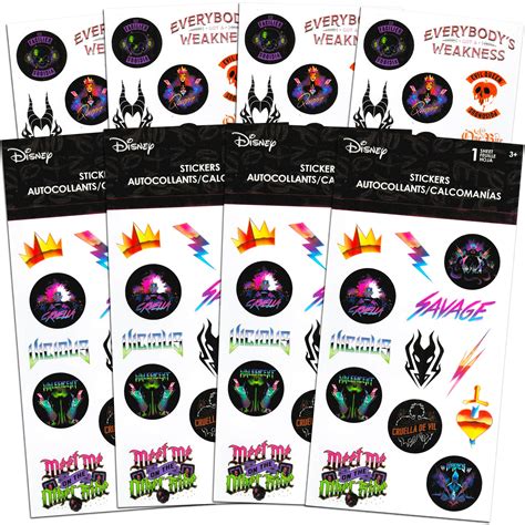 Buy Disney Villains Stickers Party Favors Bundle Disney Villains