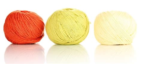 Premium Photo | Knitting yarn isolated on white